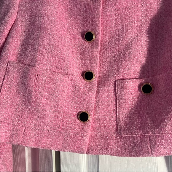 Pink Tweed Crop Jacket (8) - Picture 3 of 12